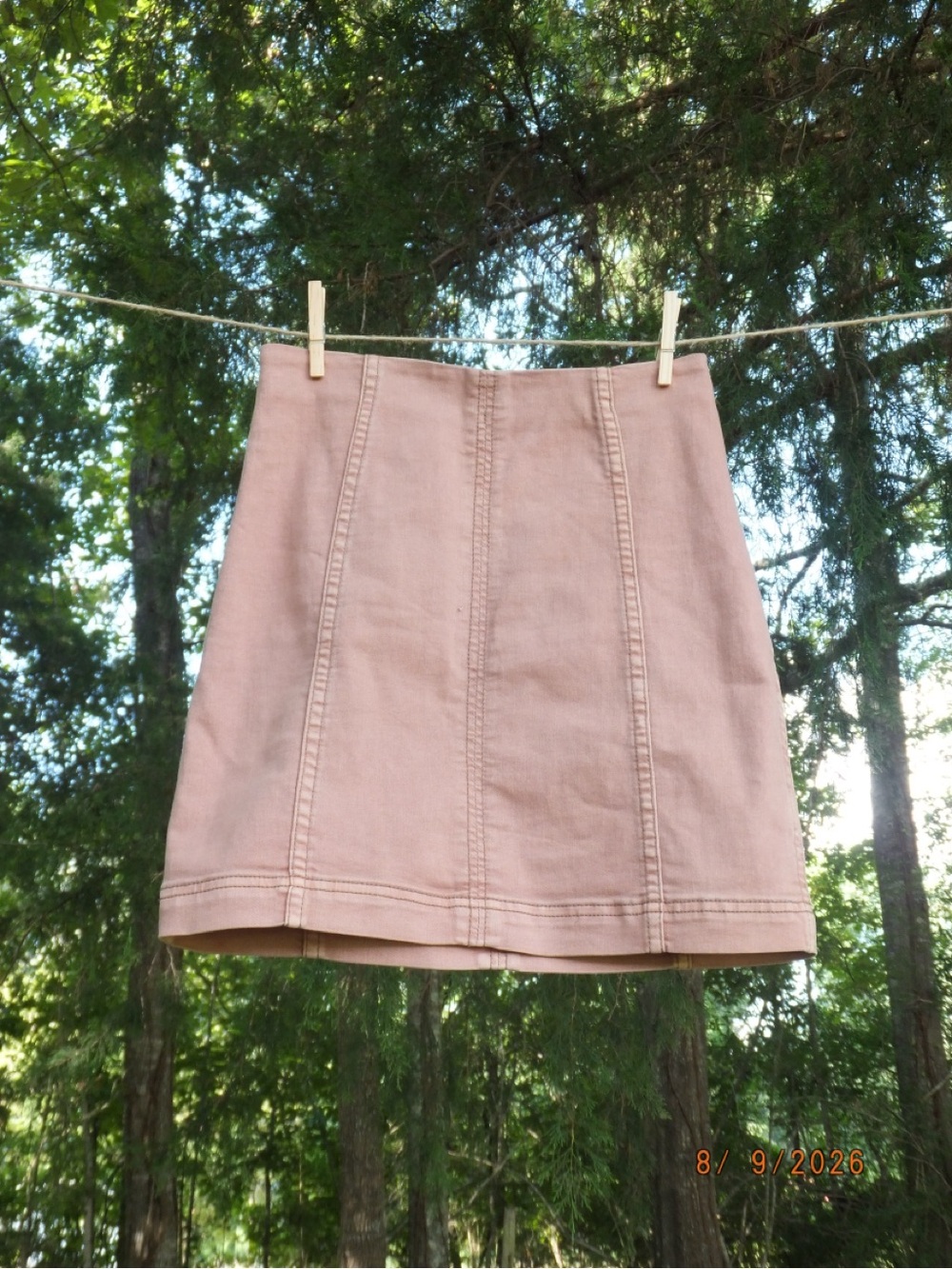 Free People Dusty Rose Mini Skirt w Stretch